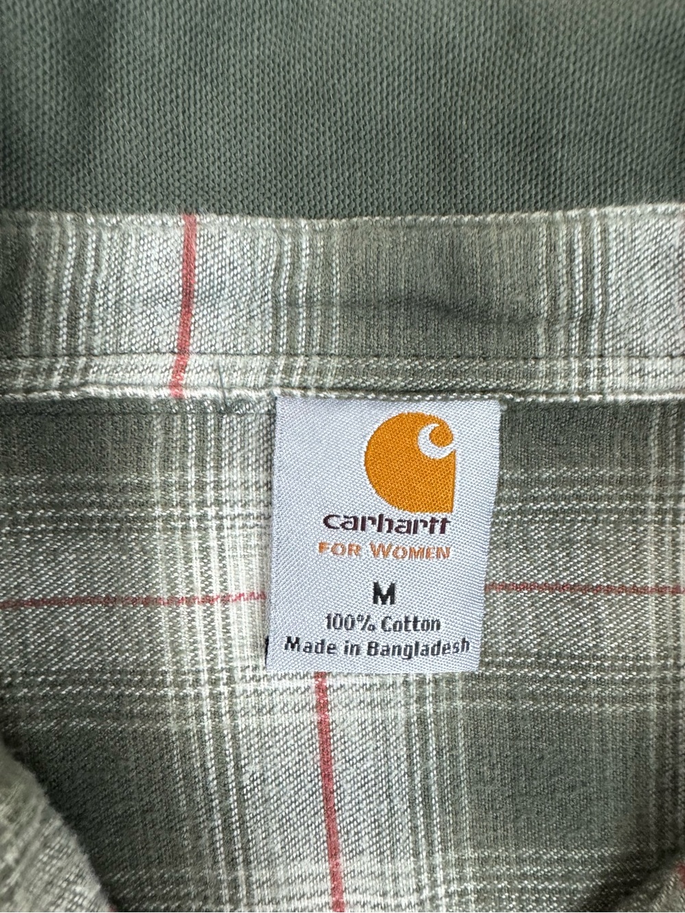 Carhartt Womens Flannel Lined Canvas Shirt Jacket M - Picture 4 of 6